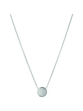 Links of London Diamond Essentials Pave Round Pendant Necklace